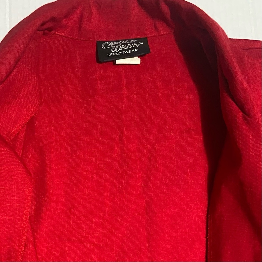 Vintage 80's Sportswear , Suit Casual Vibrant Red Blazer Classic - Picture 4 of 7